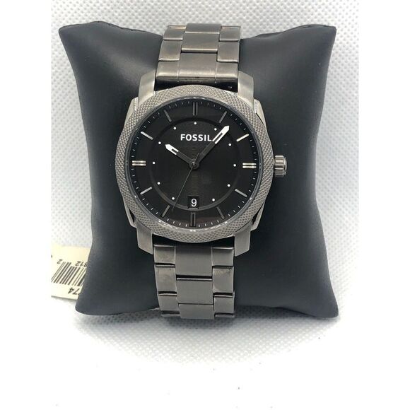 Fossil FS4774 Men's Stainless Steel Analog Black Dial Quartz Wrist Watch LP397 - Picture 1 of 9